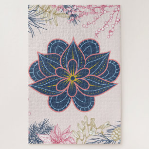 Design für blaues und Lila Paisley-Muster