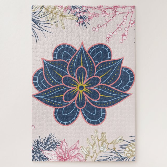 Design für blaues und Lila Paisley-Muster (Vertikal)