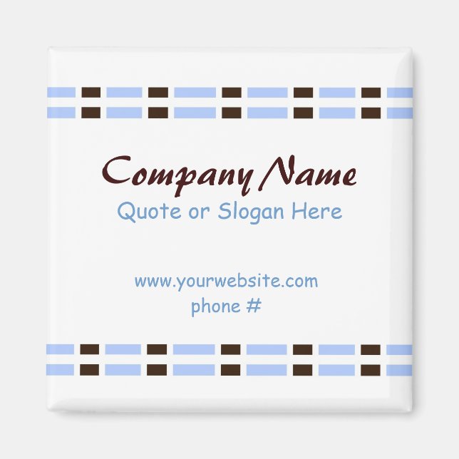 Design für Blue and Chocolate Link Office Magnet (Vorne)