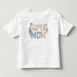 Design für Blumentexte der Super Mama Kleinkind T-shirt