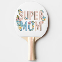 Design für Blumentexte der Super Mama