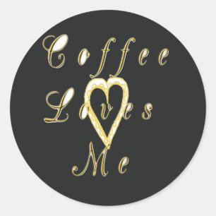 Design für cremige Kaffeeliebhaber Runder Aufkleber