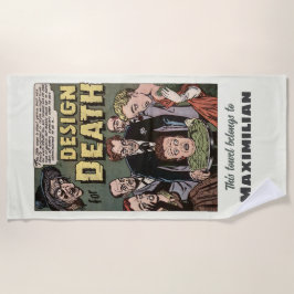 Design für das Comic des Vintagen Horrors des Tode Strandtuch
