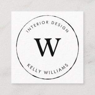 Design für das Monogramm-Branding im minimalen Kr Quadratische Visitenkarte