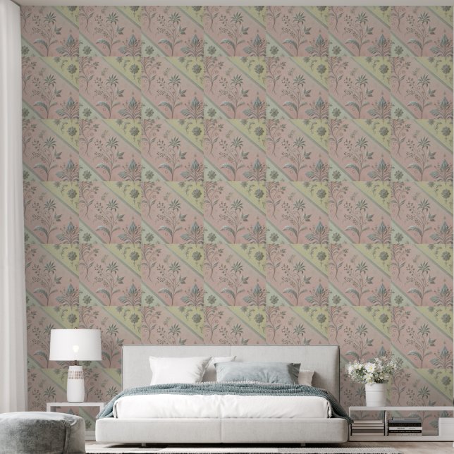 Design für das zweifarbige Silber-Motiv Tapete (Schlafzimmer)