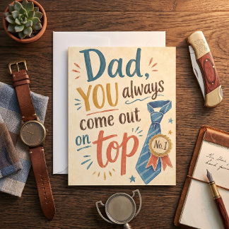 Design für den Papa, der immer ganz oben herauskom Karte