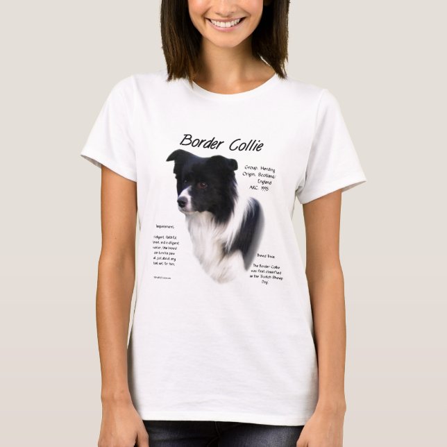 Design für den Verlauf von Border Collie T-Shirt (Vorderseite)