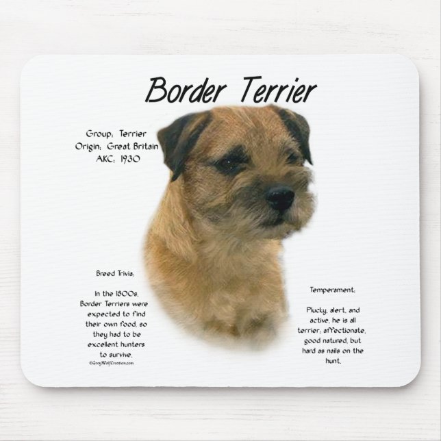 Design für den Verlauf von Border Terrier Mousepad (Vorne)