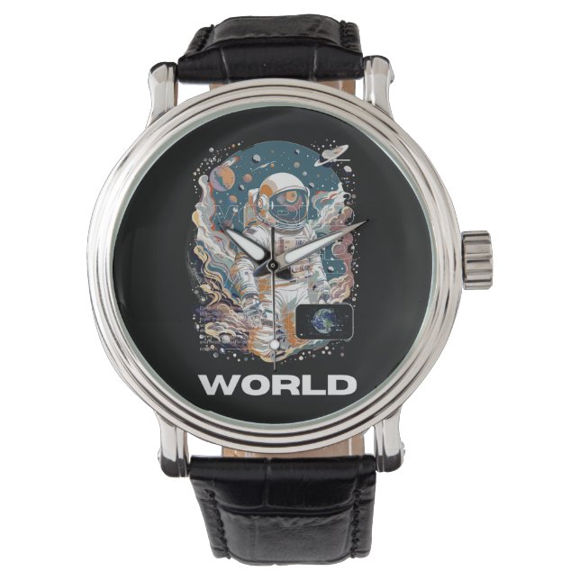 Design für den Weltraum Armbanduhr (Vorderseite)