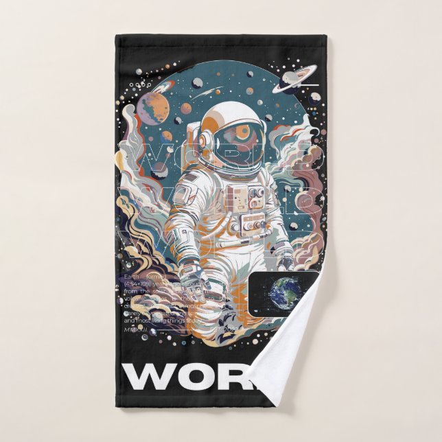 Design für den Weltraum Badhandtuch Set (Handtuch)
