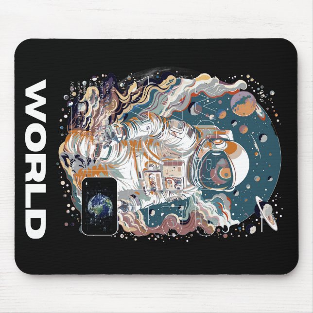 Design für den Weltraum Mousepad (Vorne)