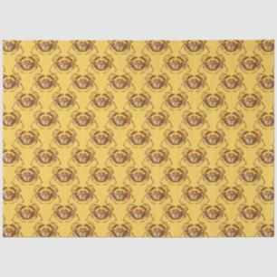 Design für die blaue und goldene Wasserserie 2 Seidenpapier