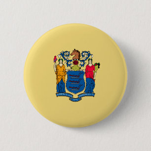 Design für die Flaggen des Staates New Jersey Button