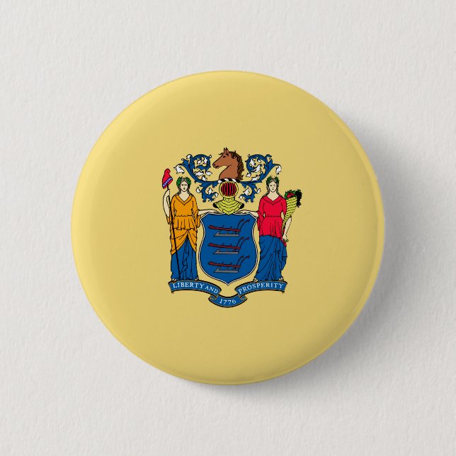 Design für die Flaggen des Staates New Jersey Button (Vorderseite)