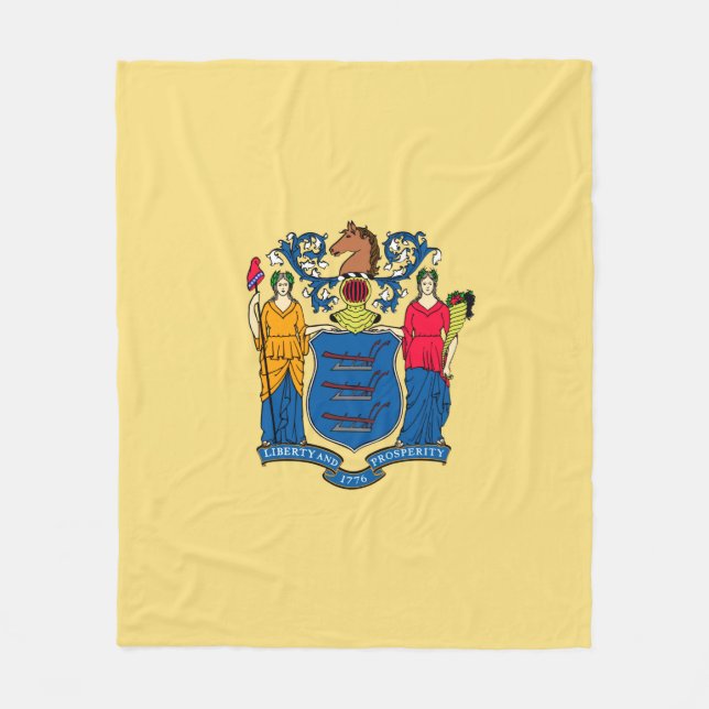Design für die Flaggen des Staates New Jersey Fleecedecke (Vorderseite)