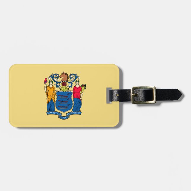 Design für die Flaggen des Staates New Jersey Gepäckanhänger (Vorderseite horizontal)