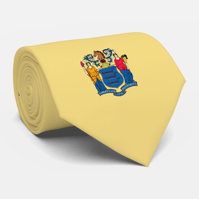 Design für die Flaggen des Staates New Jersey Krawatte (Gerollt)