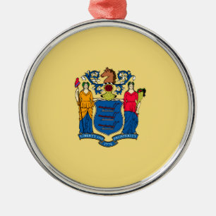Design für die Flaggen des Staates New Jersey Silbernes Ornament