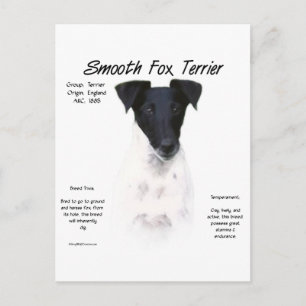 Design für die Geschichte von Smooth Fox Terrier Postkarte