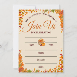 Design für die Herbstversammlung Einladung