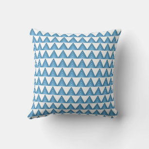 Design für die Muster Weiß und Blau Kissen