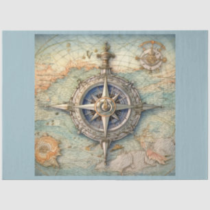 Design für die Serie "Nautic Compass" 9 Seidenpapier