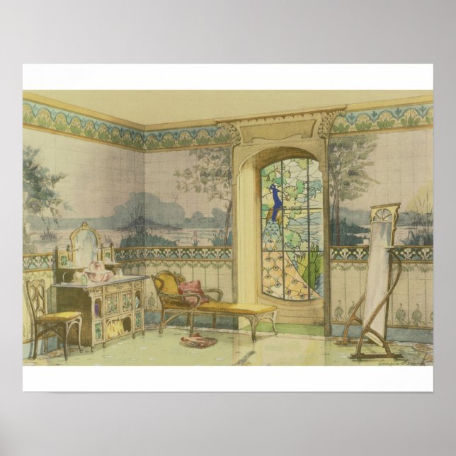 Design für ein Badezimmer, von "Interieurs Moderne Poster (Vorne)