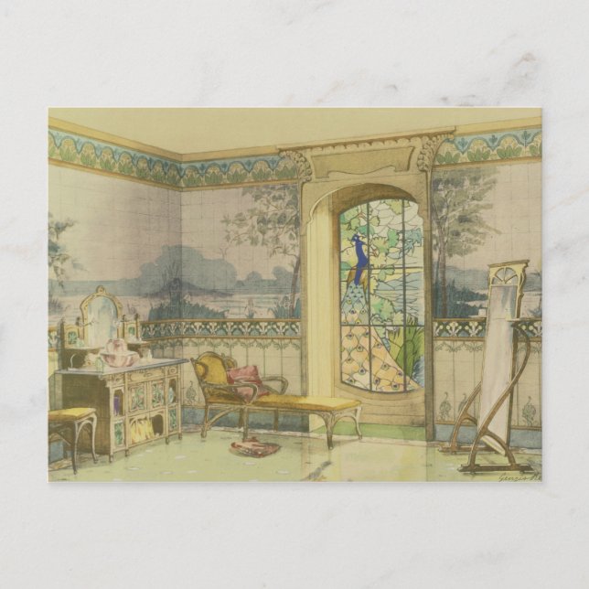 Design für ein Badezimmer, von "Interieurs Moderne Postkarte (Vorderseite)