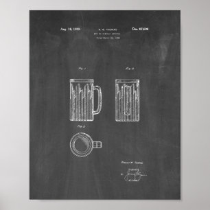 Design für ein Bier-Tasse-Patent - Kopfbrett Poster