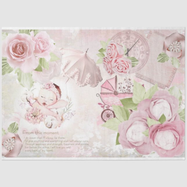 Design für eine Baby-Girl-Serie 3 Seidenpapier (Vorderseite)