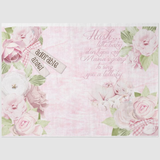 Design für eine BabyGirl-Serie 4 Seidenpapier (Vorderseite)