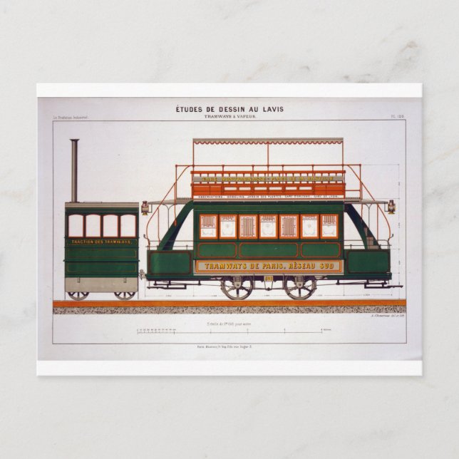 Design für eine Dampfbahn, Platte 126 von 'The Ind Postkarte (Vorderseite)