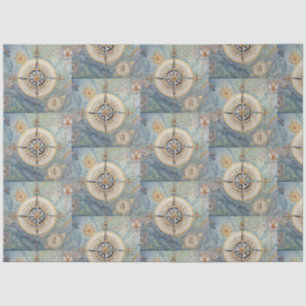 Design für eine Reihe von Nautical Compass 17 Seidenpapier