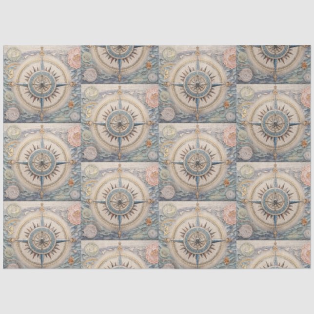Design für eine Reihe von Nautischen Kompassen 14 Seidenpapier (Vorderseite)