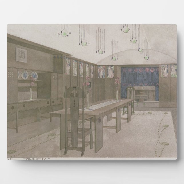 Design für einen Speisesaal, 1901 (Farblitho) Fotoplatte (Vorderseite)
