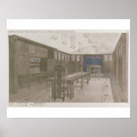 Design für einen Speisesaal, 1901 (Farblitho)