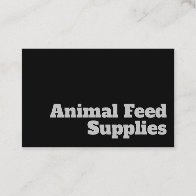 Design für fett und eindeutig Gefüttert Tierproduk Visitenkarte (Vorderseite)