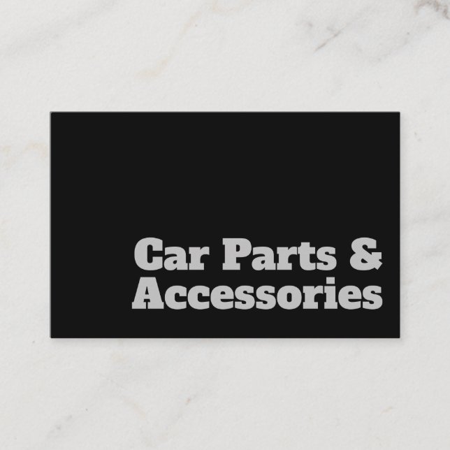 Design für fette und saubere Autoteile und -zubehö Visitenkarte (Vorderseite)