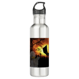 Design für Fledermäuse, Mond und Mummy Edelstahlflasche