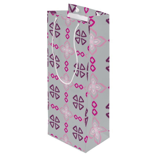 Design für Gewebe, Tapeten, Packpapier, Geschenktüte Für Weinflaschen (Rückseite Schrägansicht)