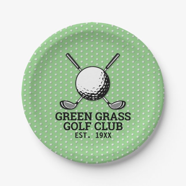 Design für Golf Club-Logos Pappteller (Vorderseite)