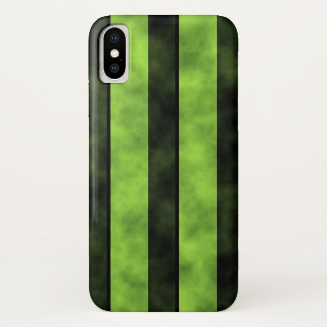 Design für grüne und schwarze Streifen Case-Mate iPhone Hülle (Rückseite)