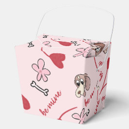 Design für Herz- und Basset-Hounds Geschenkschachtel