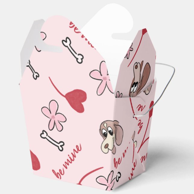 Design für Herz- und Basset-Hounds Geschenkschachtel (Offen)