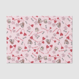Design für Herz- und Basset-Hounds Seidenpapier