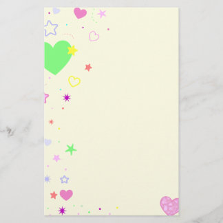 Design für Herz und Sterne Briefpapier