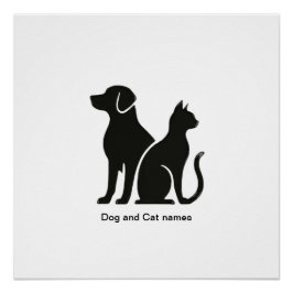 Design für Hunde und Katzen Poster