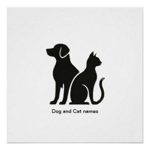Design für Hunde und Katzen Poster