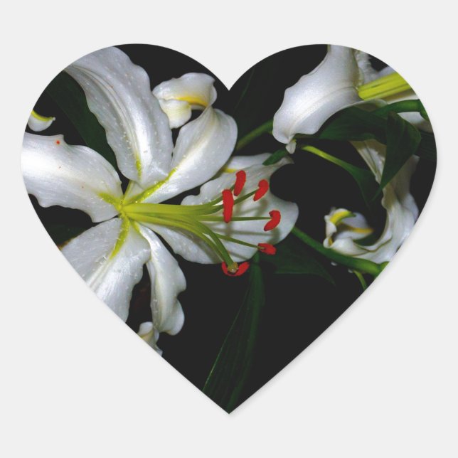 Design für irische Blume Herz-Aufkleber (Vorderseite)