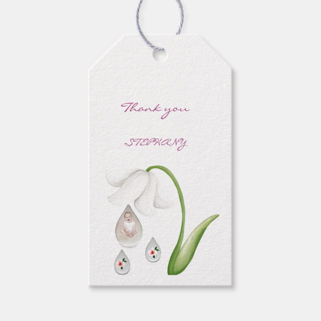 Design für kleine Mädchen Geschenkanhänger (Vorderseite)